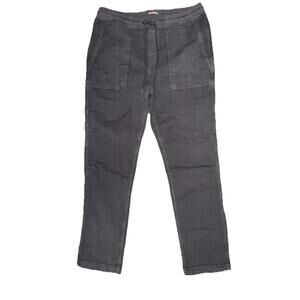 Faherty Men’s Traveler Pant Sz L Washed Black Twill Drawstring Stretch New $168